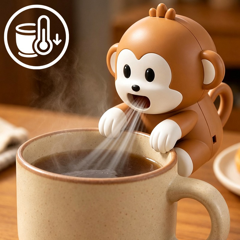 Baby Food Kids - Ventilador Portátil em Forma de Macaco
