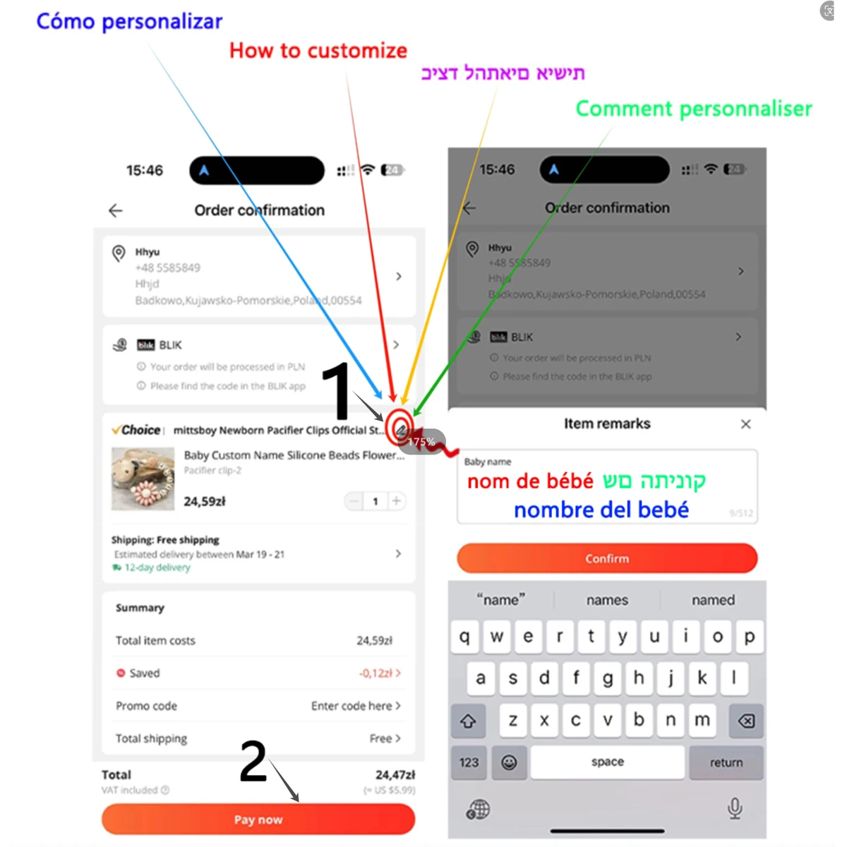 Novo nome personalizado bebê m - Baby Food Kids avaliação e preço
